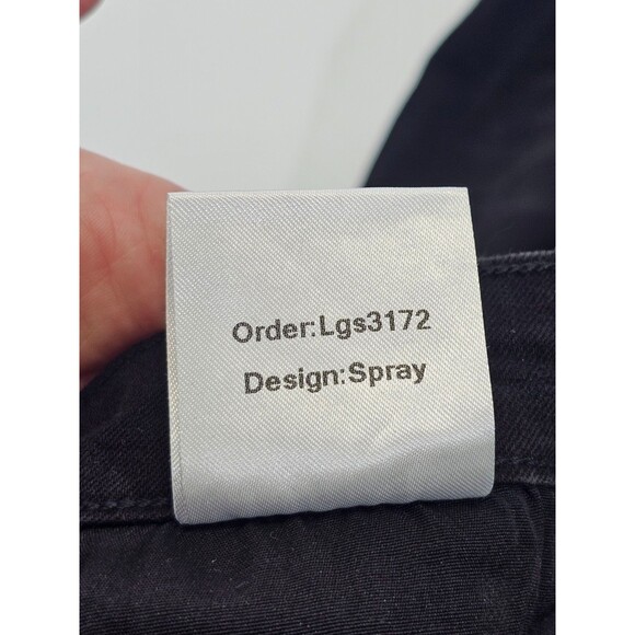 LEGEND Men's 32x32 Black Distressed Spray On Denim Jeans Pants Stretch EUC! - Picture 6 of 6